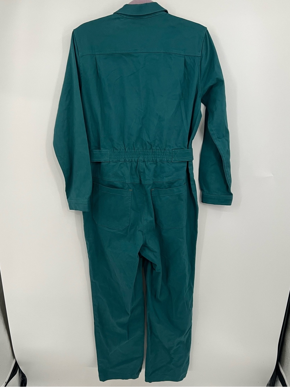 Wildfang the Essential Teal Utility Long Sleeve Jumpsuit Coveralls - Picture 3 of 16